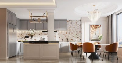 法式家居餐厅3D模型下载